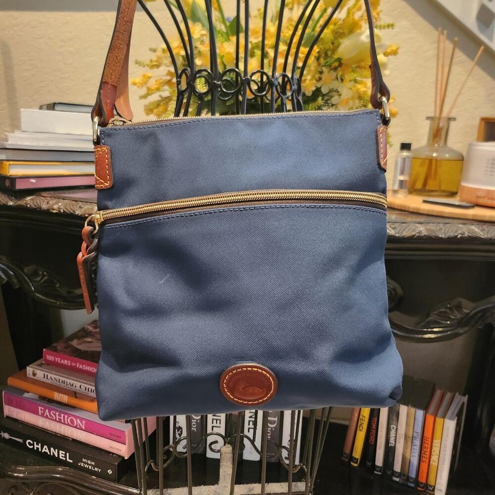 Dooney & Bourke navy blue nylon shoulder/crossbody bag
